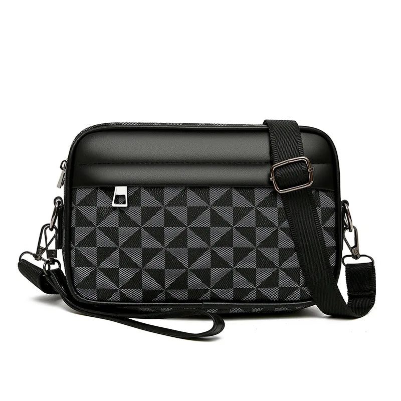 Top-Quality PU Leather Men Waist Packs Business Crossbody Bags for Male Fashion Travel Storage Phone Shoulder Bags Clutch Bag